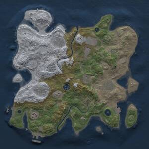 Thumbnail Rust Map: Procedural Map, Size: 3500, Seed: 37537811, 14 Monuments