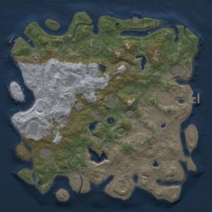 Thumbnail Rust Map: Procedural Map, Size: 4500, Seed: 1846467183, 17 Monuments