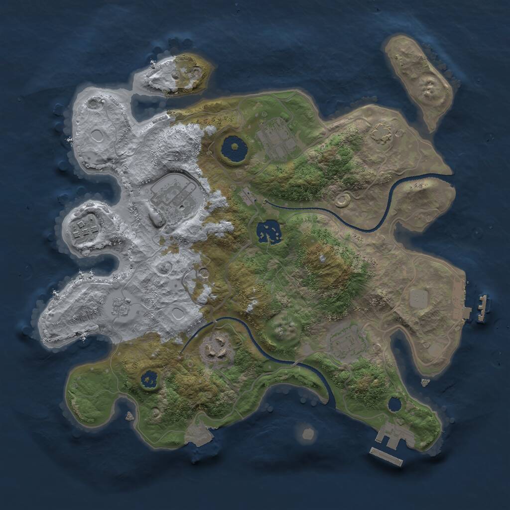 Rust Map: Procedural Map, Size: 3000, Seed: 294, 12 Monuments