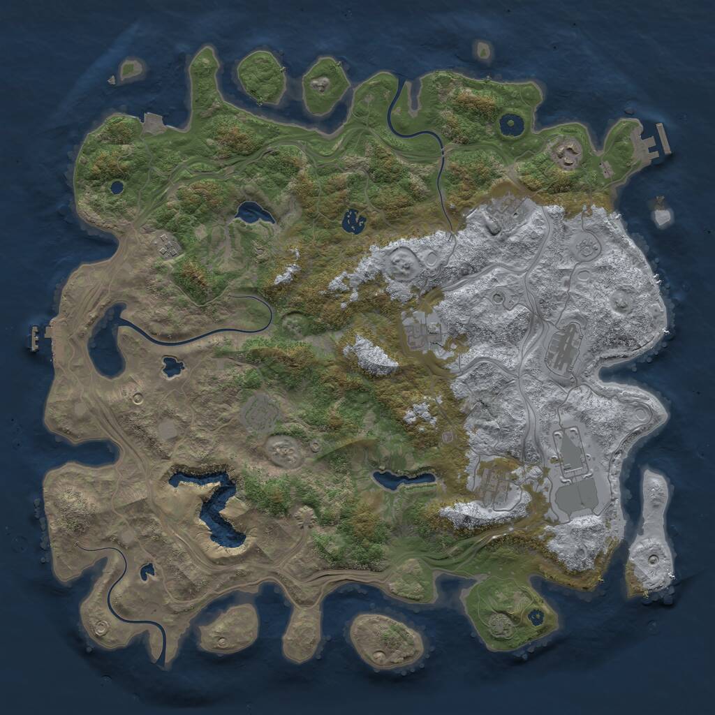 Rust Map: Procedural Map, Size: 4500, Seed: 1954624, 15 Monuments