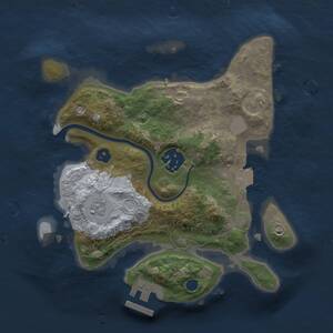 Thumbnail Rust Map: Procedural Map, Size: 2300, Seed: 2113396574, 4 Monuments