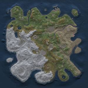 Thumbnail Rust Map: Procedural Map, Size: 3600, Seed: 83415, 14 Monuments