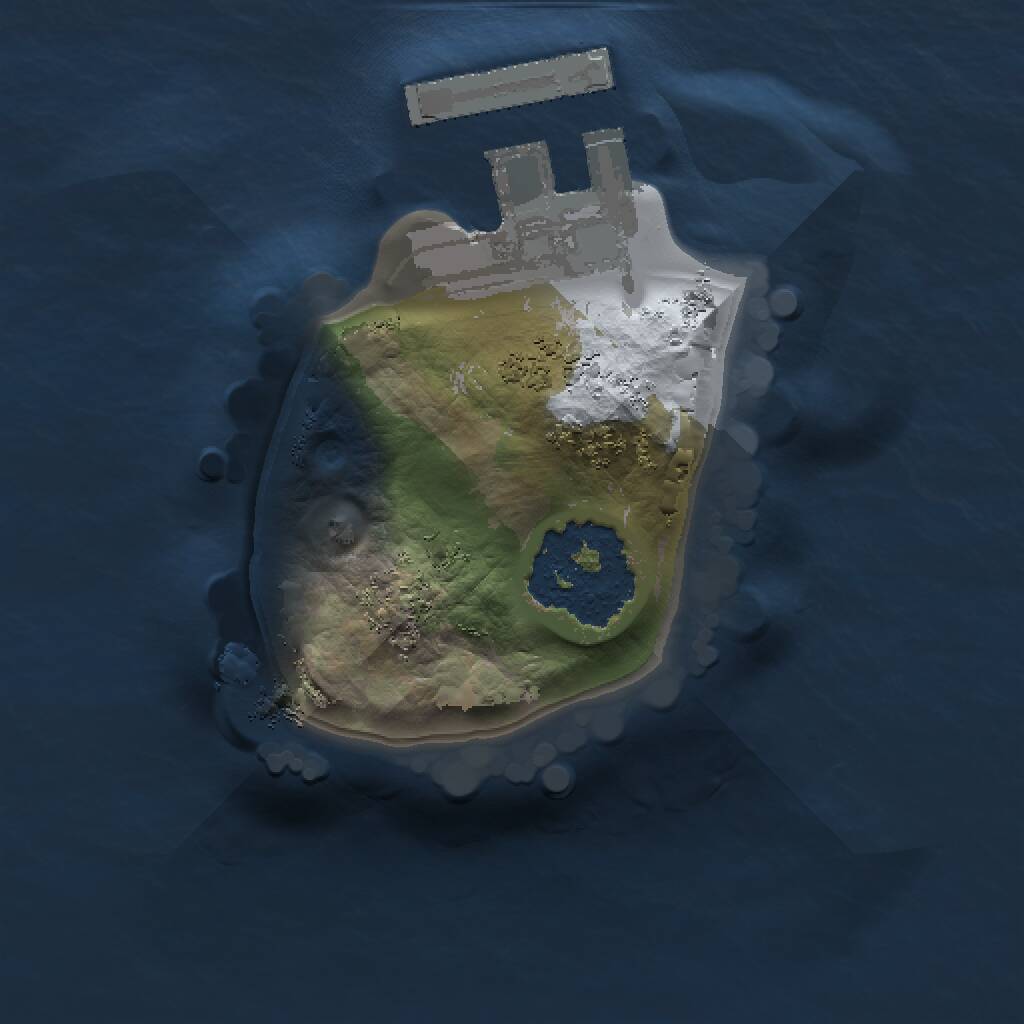 Rust Map: Procedural Map, Size: 1000, Seed: 818684, 2 Monuments