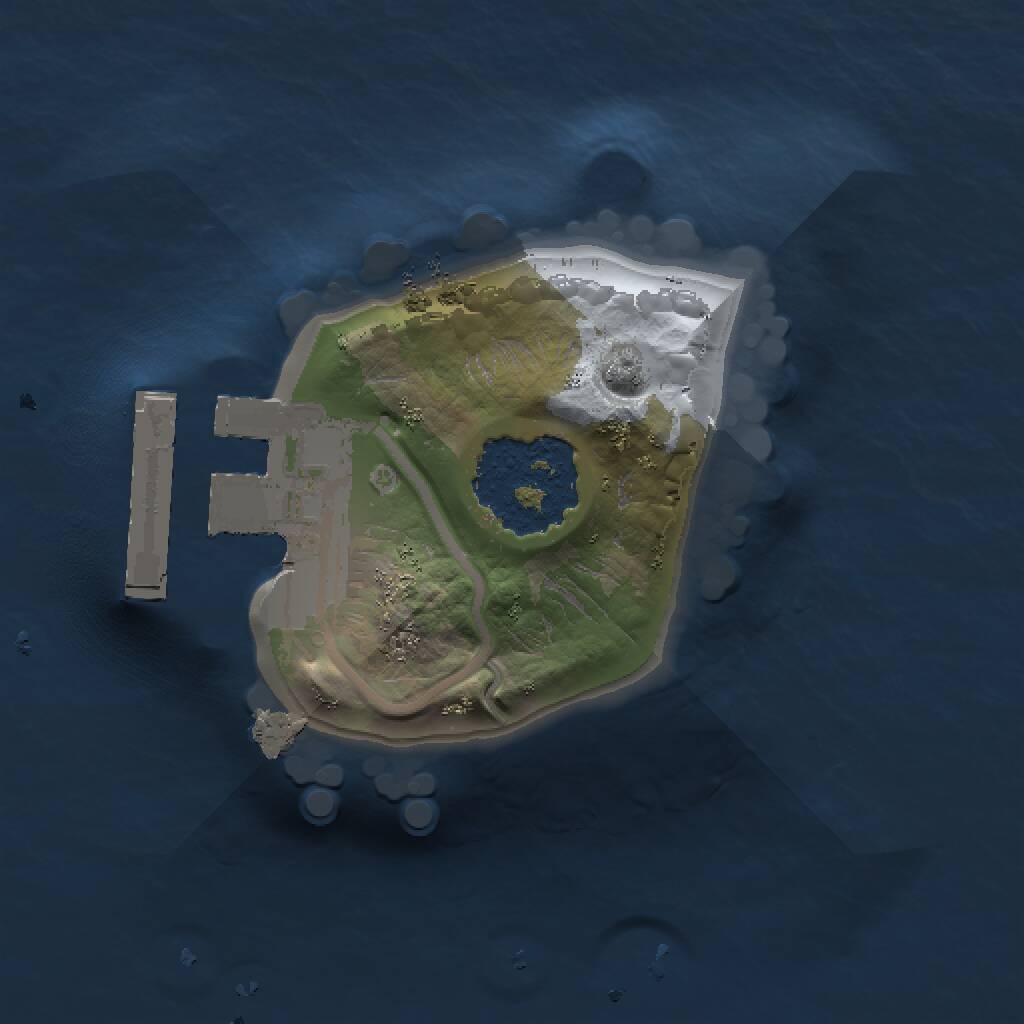 Rust Map: Procedural Map, Size: 1000, Seed: 818684, 2 Monuments