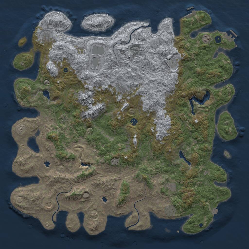 Rust Map: Procedural Map, Size: 5500, Seed: 34335323, 17 Monuments