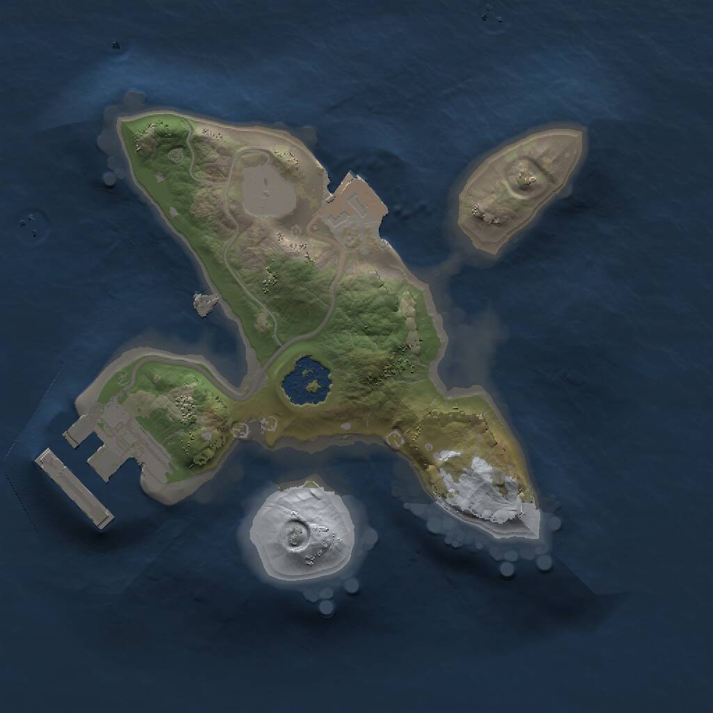 Rust Map: Procedural Map, Size: 1500, Seed: 290113531, 2 Monuments