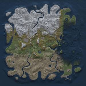 Thumbnail Rust Map: Procedural Map, Size: 4500, Seed: 133762, 17 Monuments