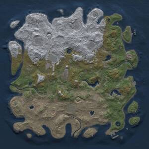 Thumbnail Rust Map: Procedural Map, Size: 4500, Seed: 133762, 17 Monuments