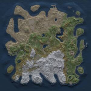 Thumbnail Rust Map: Procedural Map, Size: 4000, Seed: 283861736, 15 Monuments