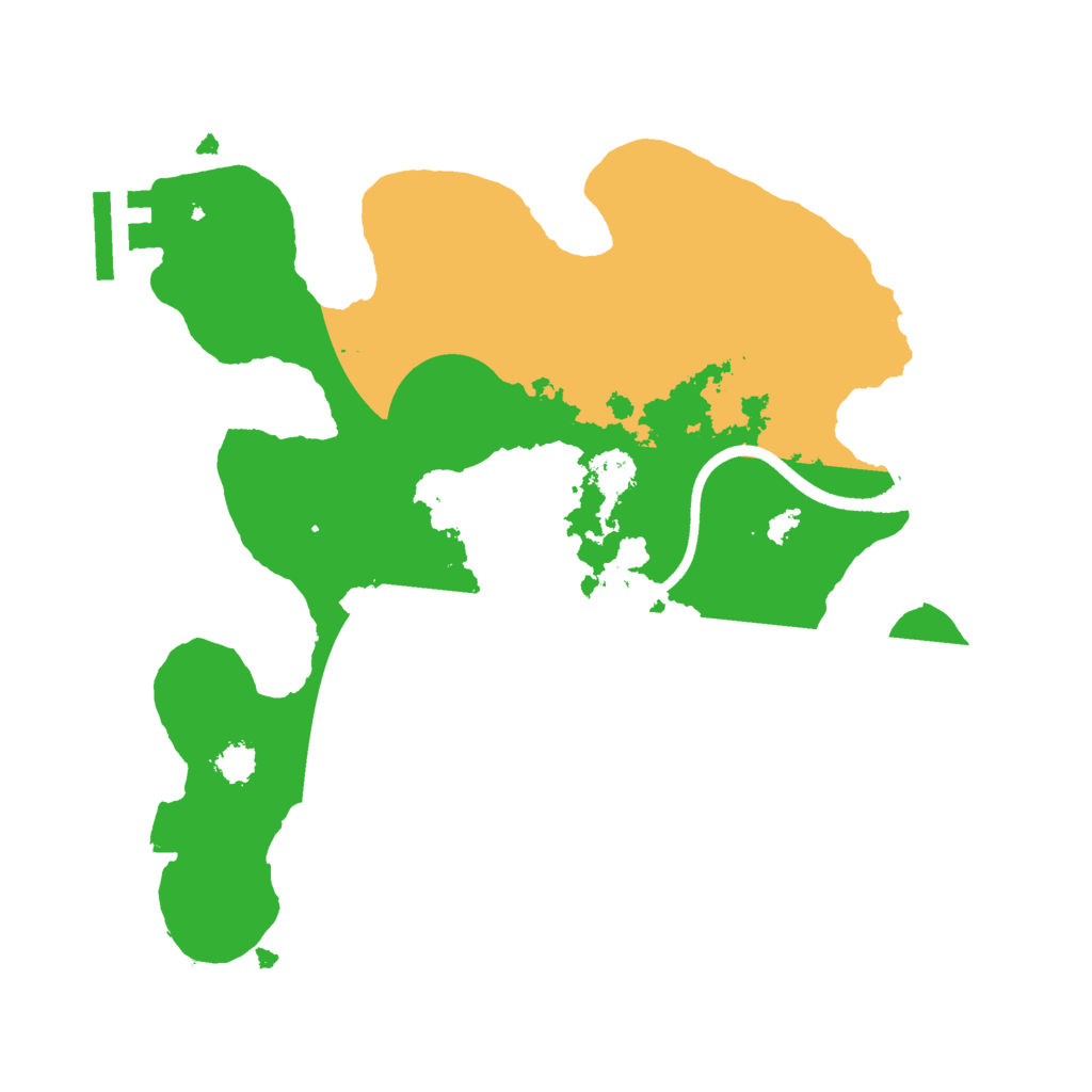 Biome Rust Map: Procedural Map, Size: 2500, Seed: 185495545