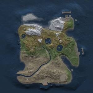 Thumbnail Rust Map: Procedural Map, Size: 2200, Seed: 451302660, 5 Monuments