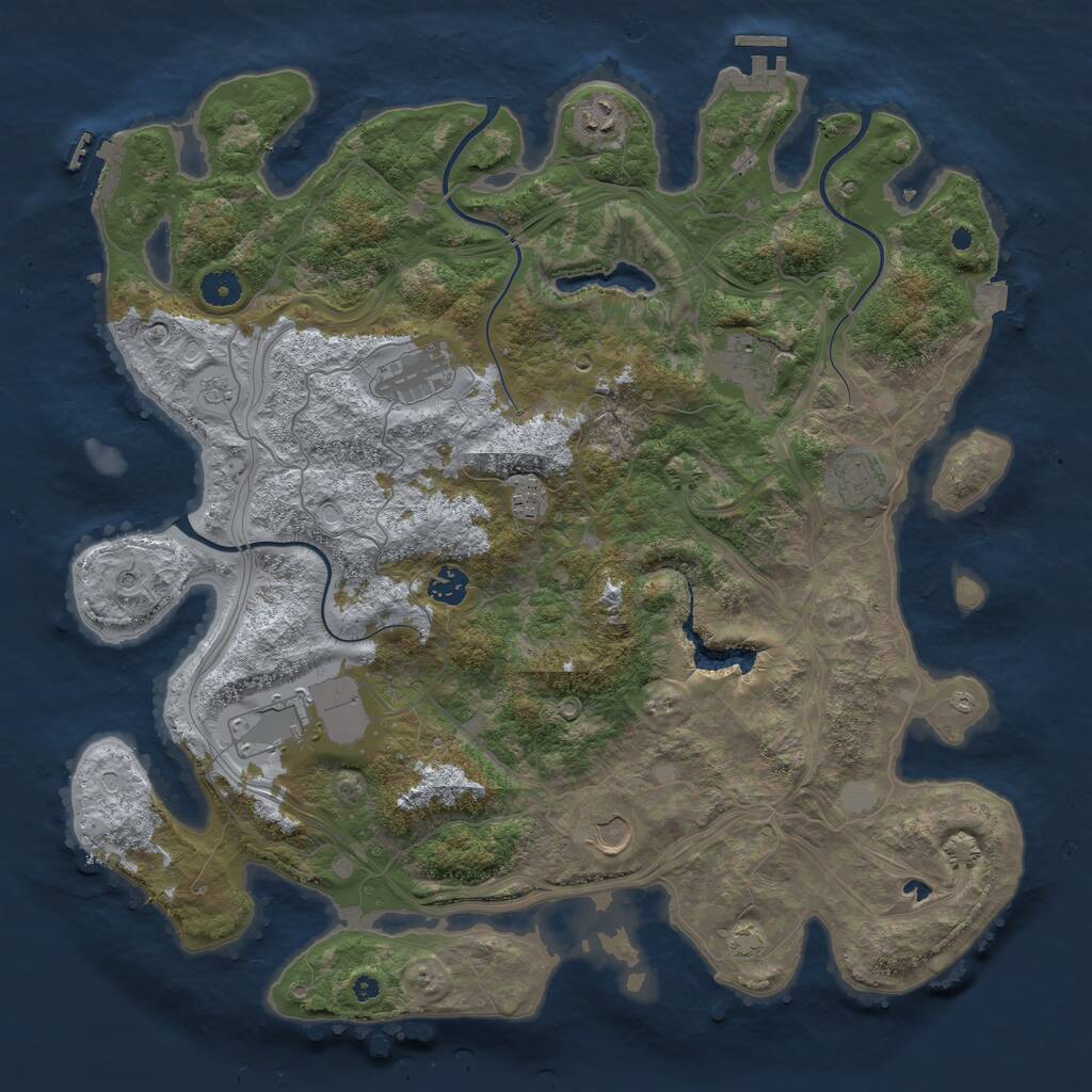 Rust Map: Procedural Map, Size: 4250, Seed: 2698, 14 Monuments