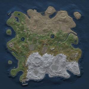 Thumbnail Rust Map: Procedural Map, Size: 3500, Seed: 1512395169, 16 Monuments