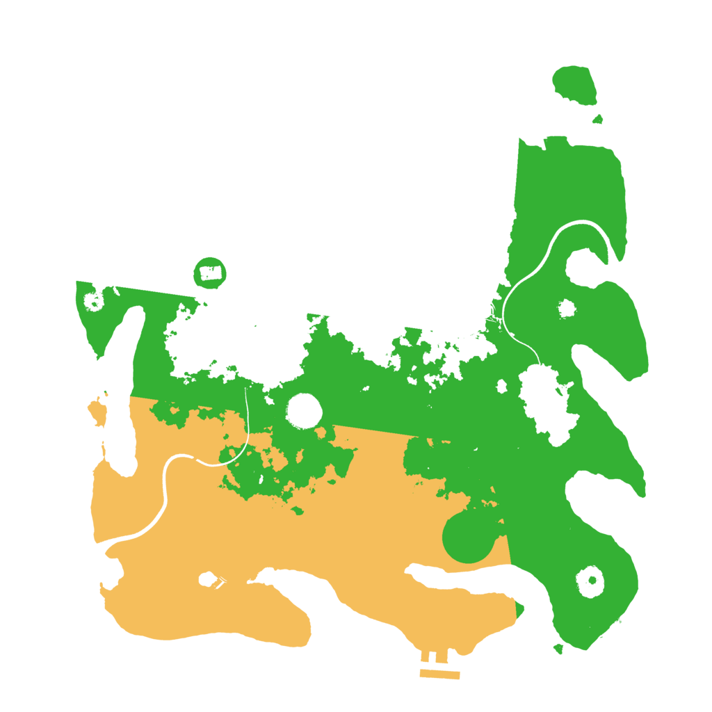 Biome Rust Map: Procedural Map, Size: 3600, Seed: 1099