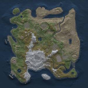 Thumbnail Rust Map: Procedural Map, Size: 3500, Seed: 5839256, 12 Monuments