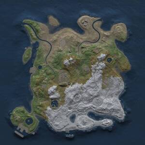 Thumbnail Rust Map: Procedural Map, Size: 3000, Seed: 611286781, 10 Monuments