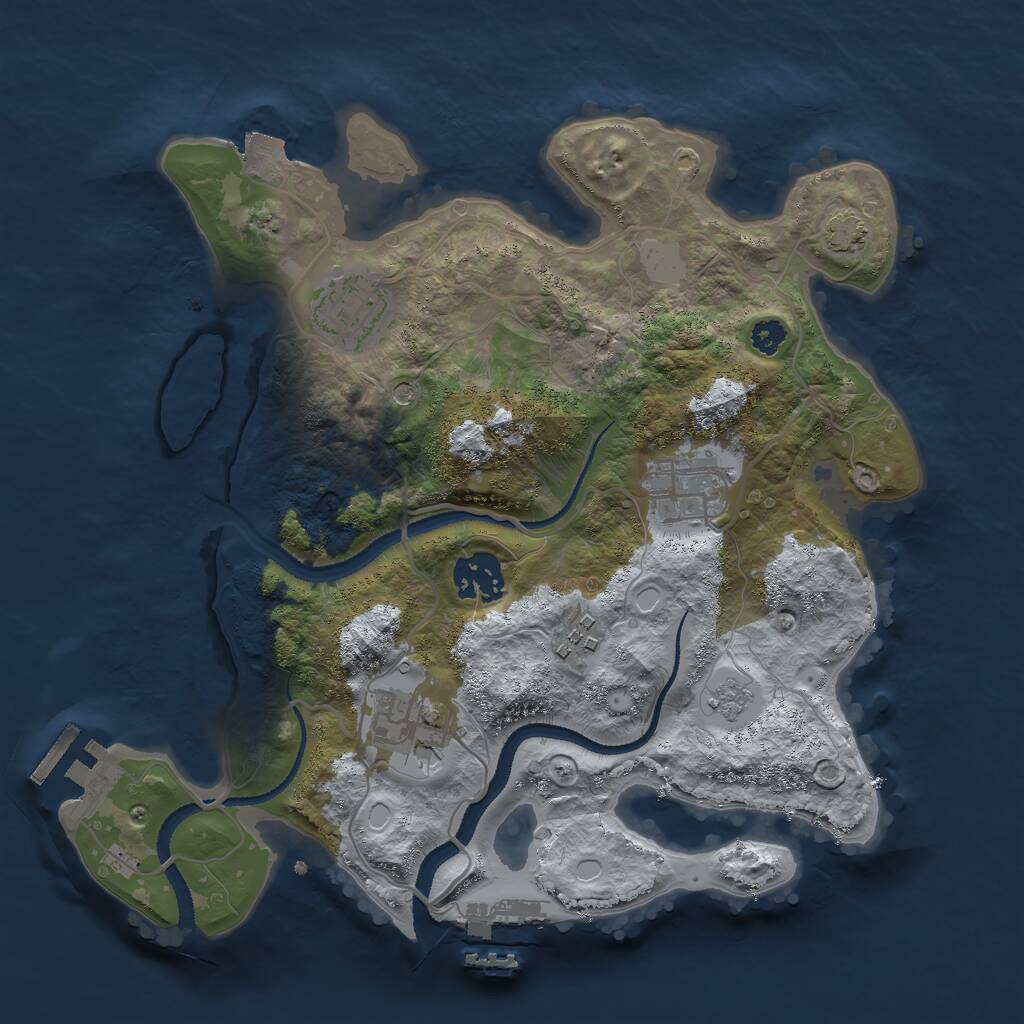 Rust Map: Procedural Map, Size: 3000, Seed: 611286781, 11 Monuments