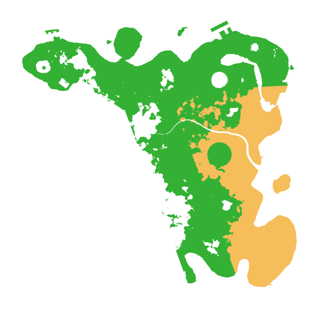 Biome Rust Map: Procedural Map, Size: 3500, Seed: 49986