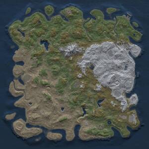 Thumbnail Rust Map: Procedural Map, Size: 5555, Seed: 1337, 17 Monuments