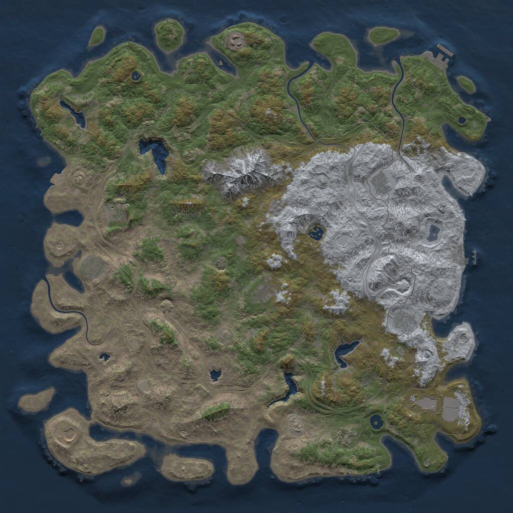 Rust Map: Procedural Map, Size: 5555, Seed: 1337, 17 Monuments