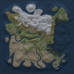 Thumbnail Rust Map: Procedural Map, Size: 3800, Seed: 62472143, 16 Monuments