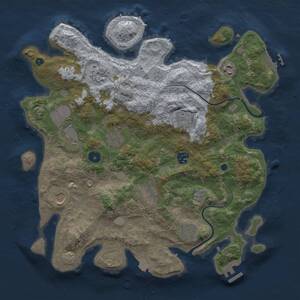 Thumbnail Rust Map: Procedural Map, Size: 3800, Seed: 62472143, 16 Monuments