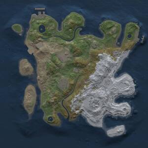 Thumbnail Rust Map: Procedural Map, Size: 3000, Seed: 260779248, 10 Monuments