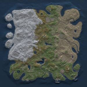 Thumbnail Rust Map: Procedural Map, Size: 4500, Seed: 31662706, 17 Monuments