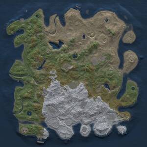 Thumbnail Rust Map: Procedural Map, Size: 4567, Seed: 235073083, 16 Monuments