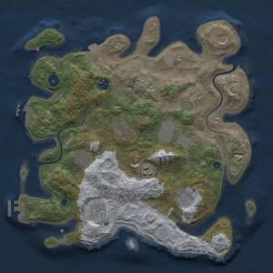 Thumbnail Rust Map: Procedural Map, Size: 3500, Seed: 1281320296, 16 Monuments