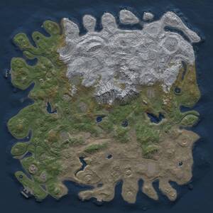 Thumbnail Rust Map: Procedural Map, Size: 5200, Seed: 1827896930, 17 Monuments