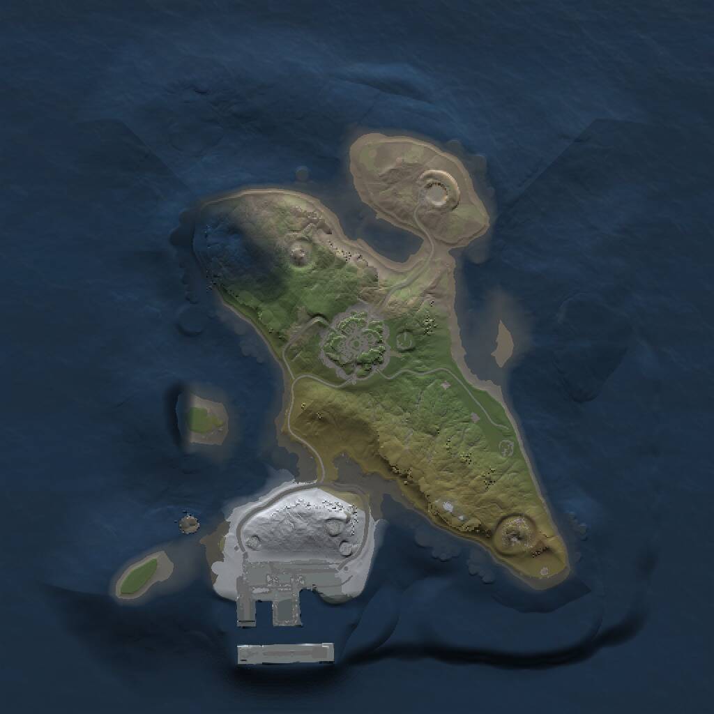 Rust Map: Procedural Map, Size: 1500, Seed: 189522820, 3 Monuments