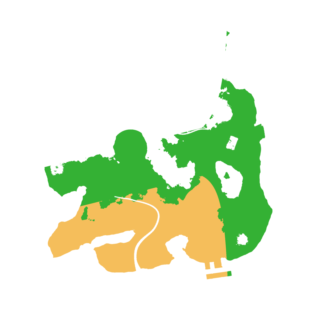 Biome Rust Map: Procedural Map, Size: 2500, Seed: 723042842