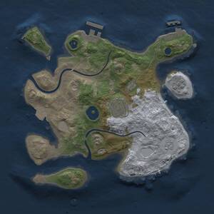 Thumbnail Rust Map: Procedural Map, Size: 2500, Seed: 680526589, 7 Monuments