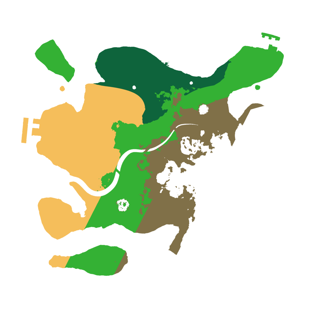 Biome Rust Map: Procedural Map, Size: 2500, Seed: 680526589