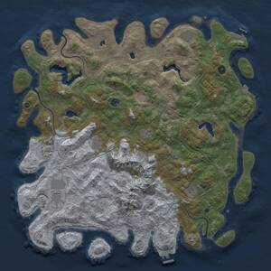 Thumbnail Rust Map: Procedural Map, Size: 5000, Seed: 4555, 15 Monuments