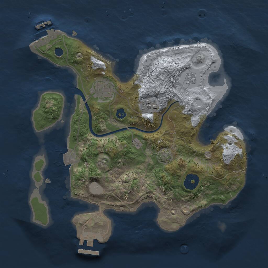 Rust Map: Procedural Map, Size: 2600, Seed: 111124, 7 Monuments