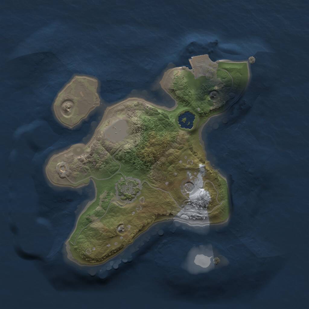 Rust Map: Procedural Map, Size: 1800, Seed: 342273, 3 Monuments