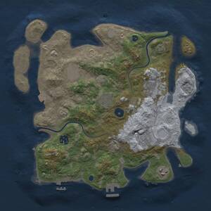 Thumbnail Rust Map: Procedural Map, Size: 3400, Seed: 47812, 13 Monuments