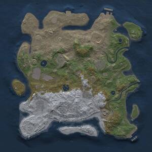 Thumbnail Rust Map: Procedural Map, Size: 3500, Seed: 661558711, 15 Monuments