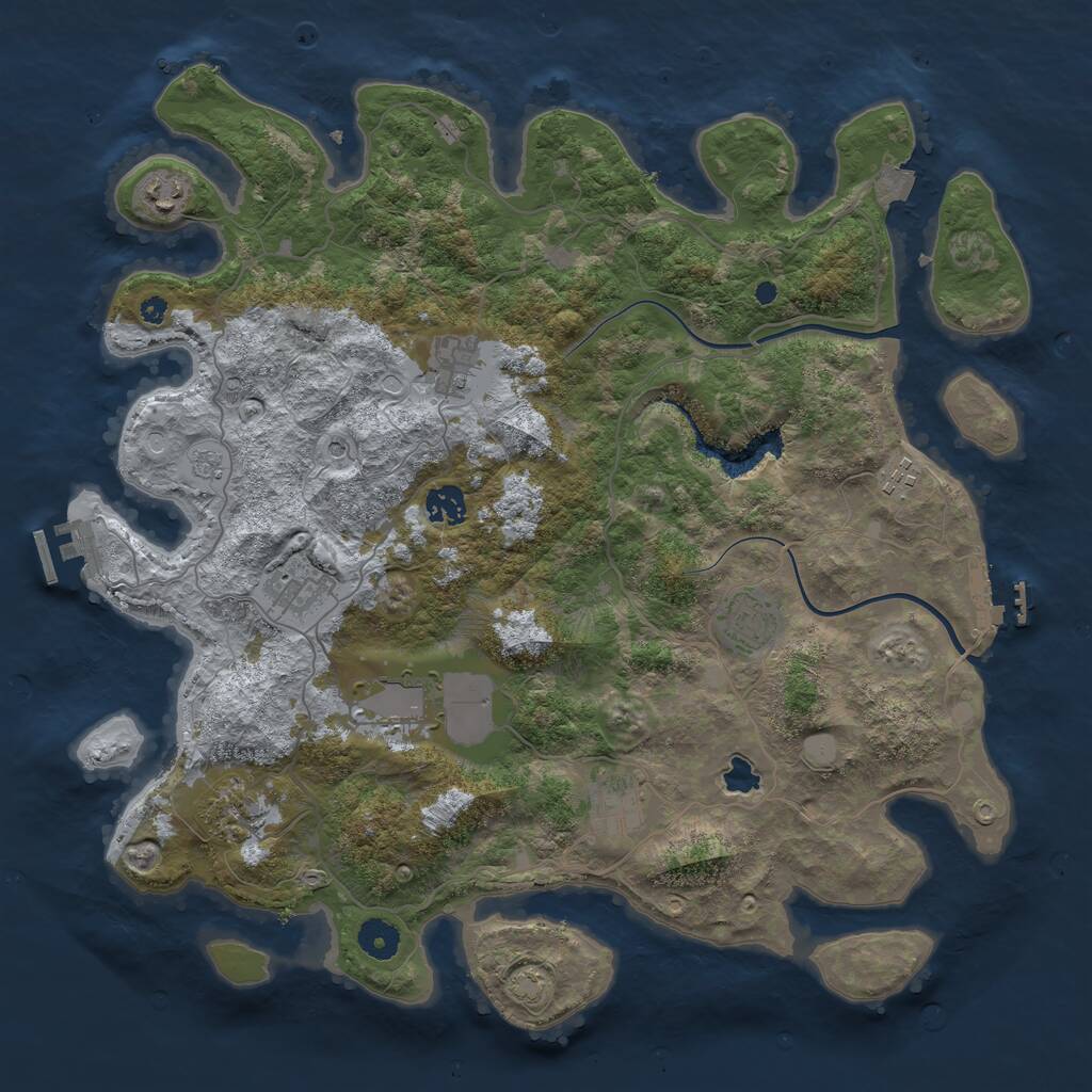 Rust Map: Procedural Map, Size: 4000, Seed: 375367271, 15 Monuments