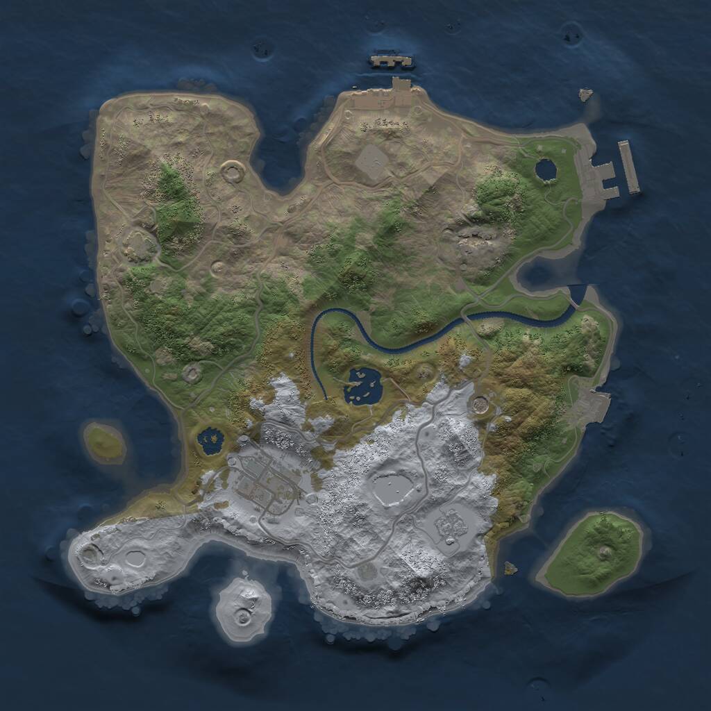 Rust Map: Procedural Map, Size: 2700, Seed: 745646456, 8 Monuments