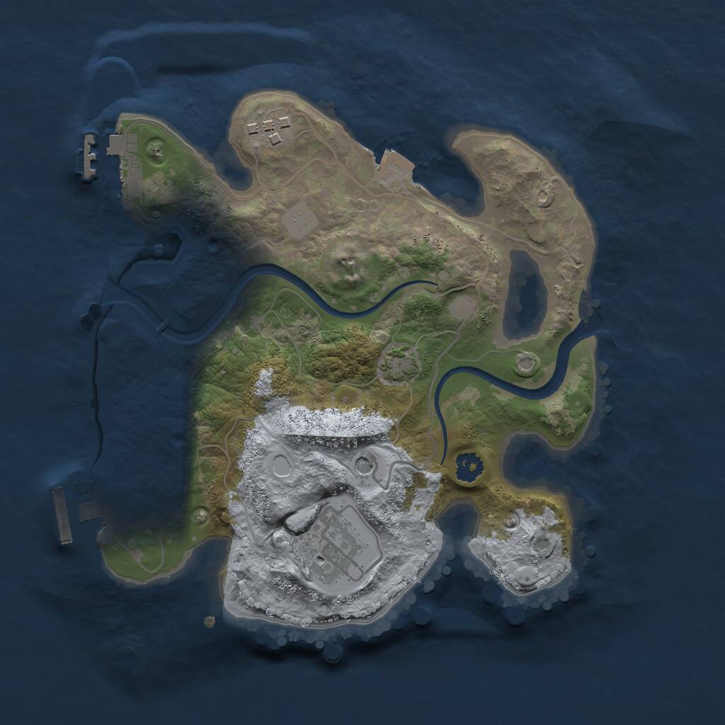 Rust Map: Procedural Map, Size: 2500, Seed: 15241, 7 Monuments