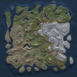 Thumbnail Rust Map: Procedural Map, Size: 4500, Seed: 368712225, 15 Monuments