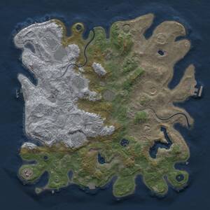 Thumbnail Rust Map: Procedural Map, Size: 4000, Seed: 1949921390, 15 Monuments