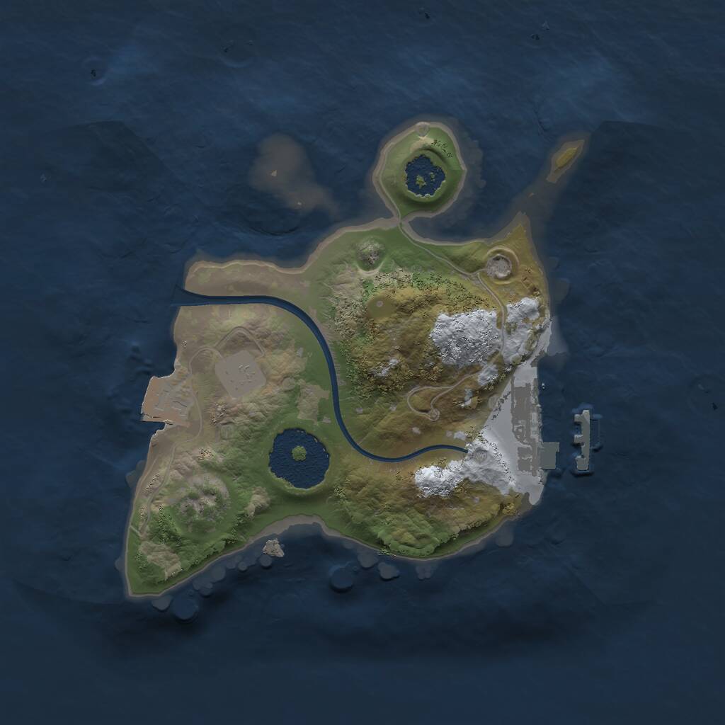 Rust Map: Procedural Map, Size: 1860, Seed: 669, 2 Monuments