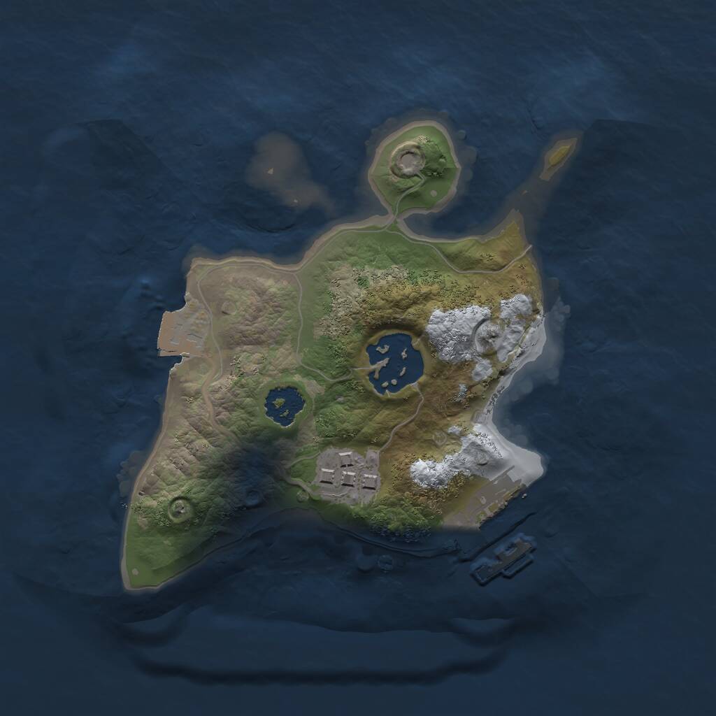 Rust Map: Procedural Map, Size: 1860, Seed: 669, 4 Monuments