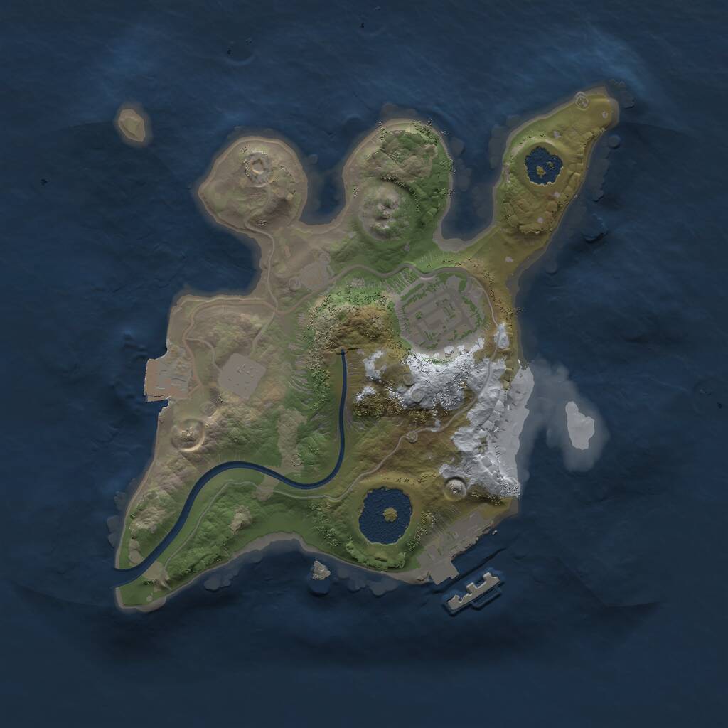 Rust Map: Procedural Map, Size: 2001, Seed: 669, 3 Monuments