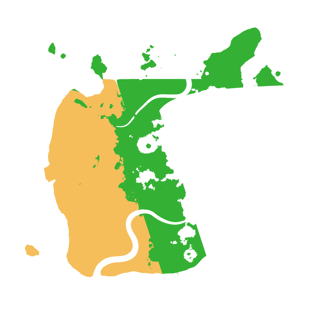 Biome Rust Map: Procedural Map, Size: 2500, Seed: 3057