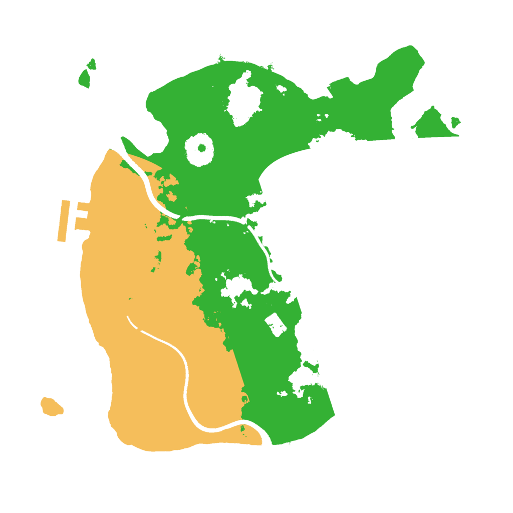 Biome Rust Map: Procedural Map, Size: 2500, Seed: 3057